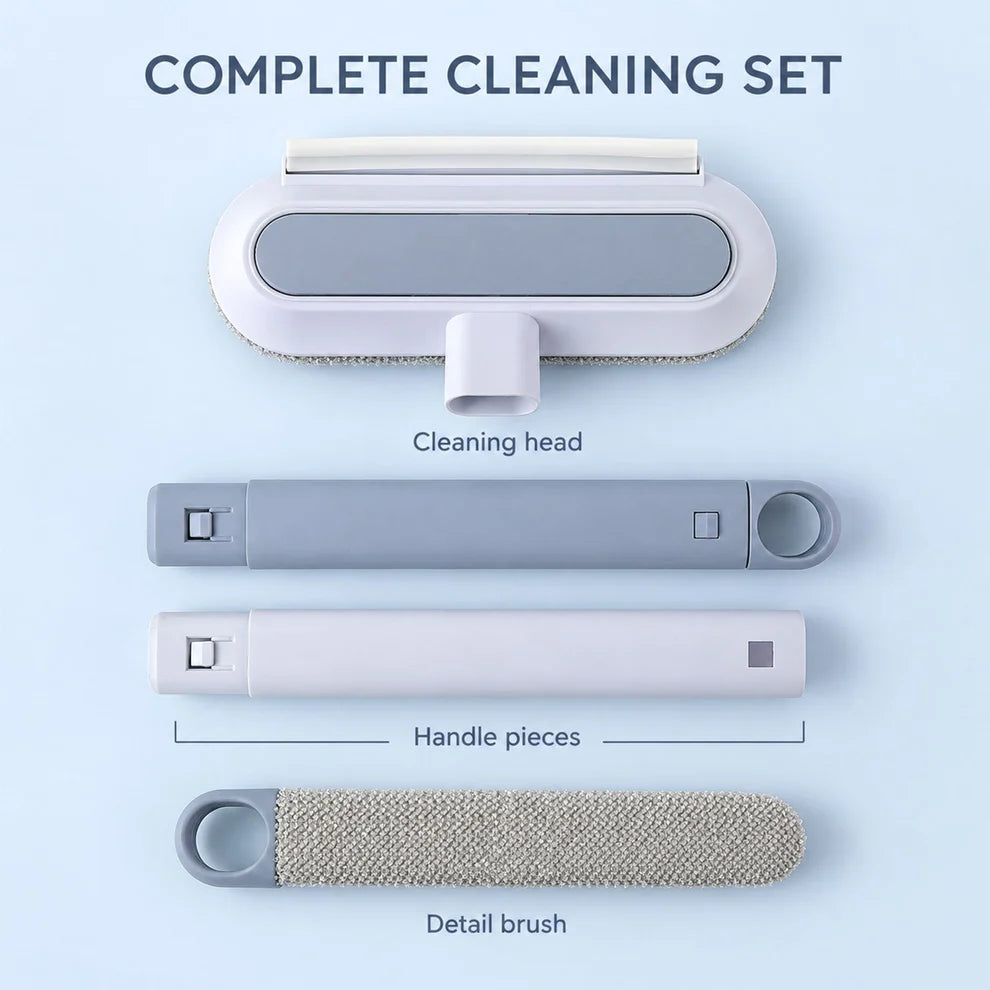 NESTEASE Multifunctional Window Cleaning Brush with Wiper