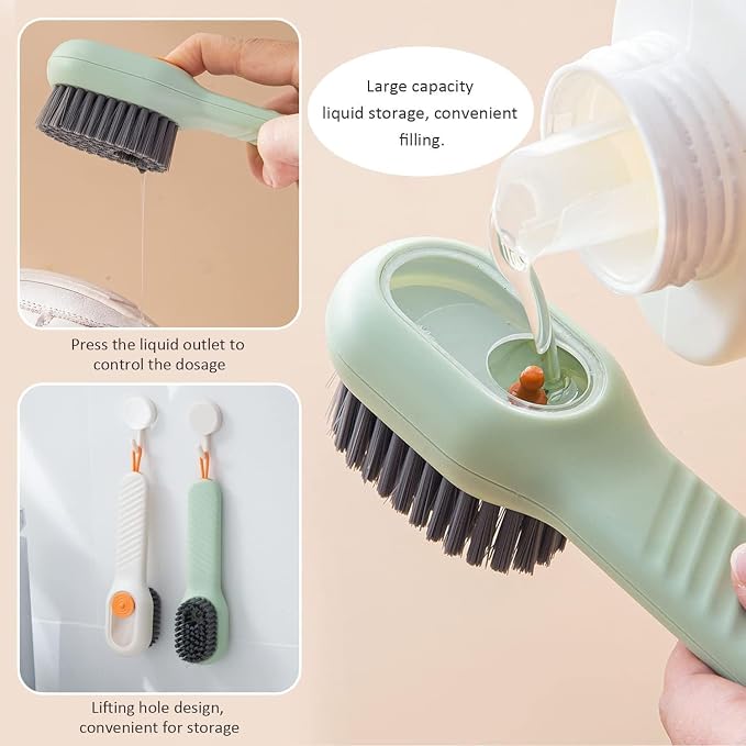 NESTEASE Shoe Cleaning Brush with Liquid Dispenser
