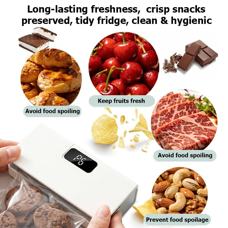 NESTEASE 2-in-1 Rechargeable Mini Bag Sealer with Cutter