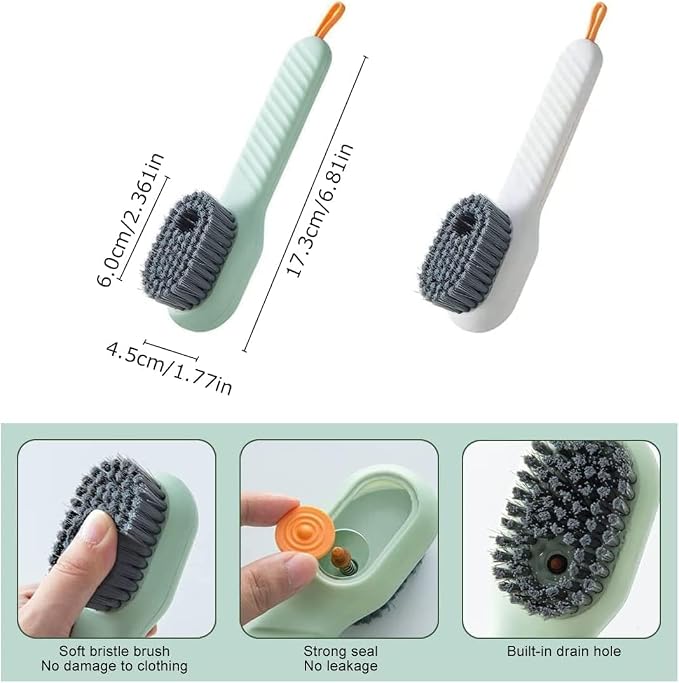NESTEASE Shoe Cleaning Brush with Liquid Dispenser