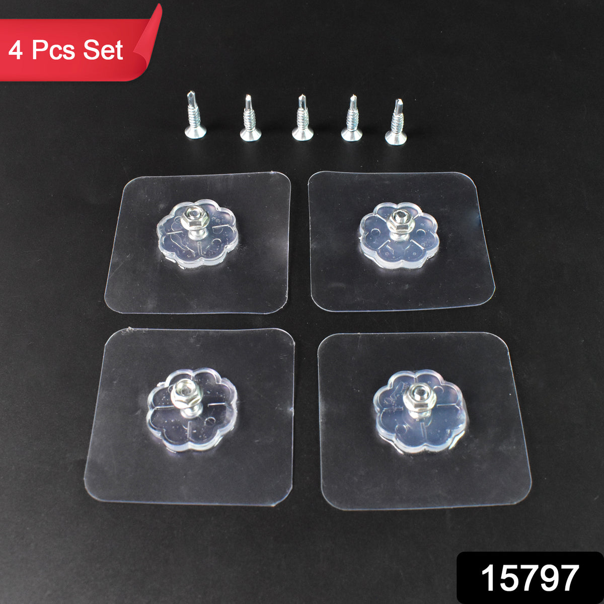 NESTEASE Self-Adhesive Wall Hooks – 4 Piece Set